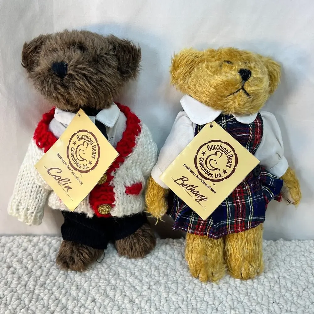 Vintage Bucchioni Teddy Bears Plush Stuffed Animals 8